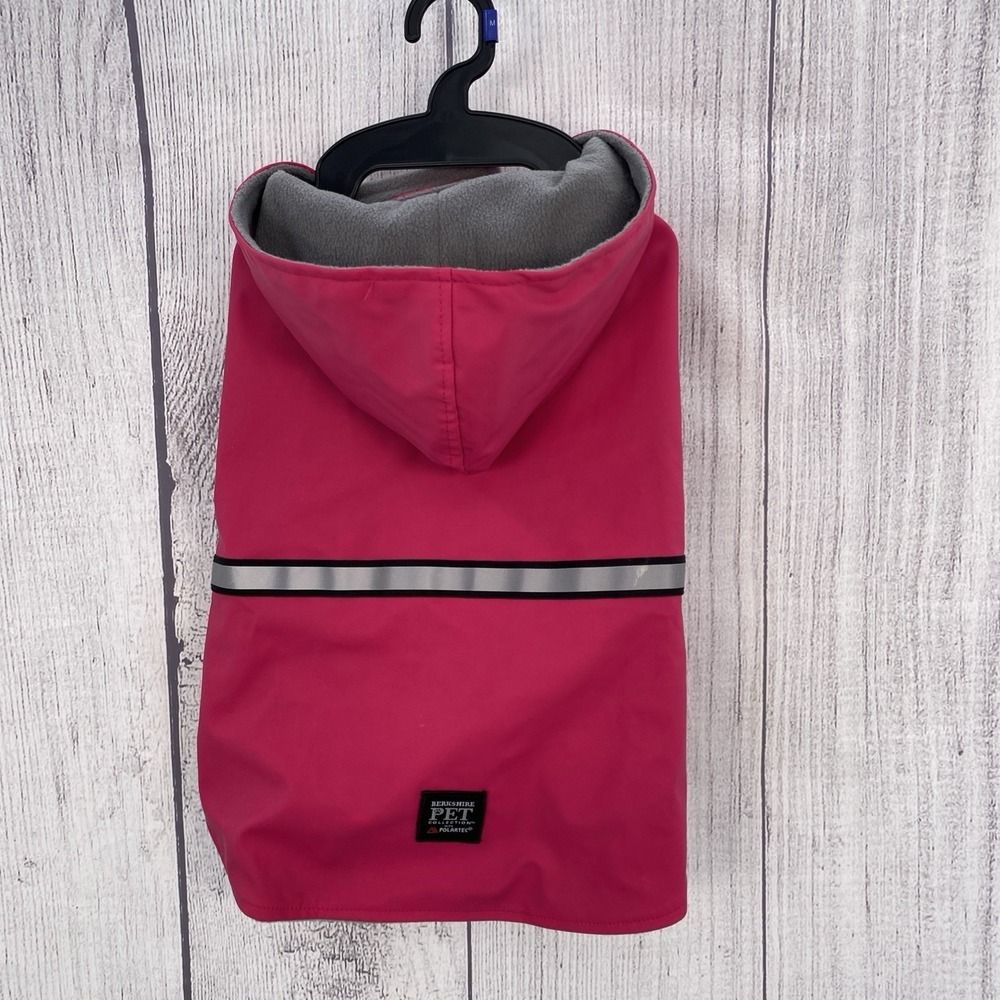 Berkshire Dog Coat MEDIUM Pink Polartec Fleece Lined Jacket Reflective Warm